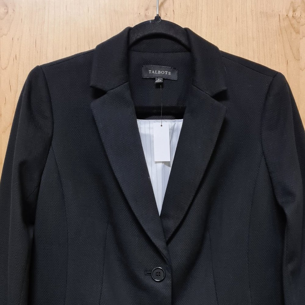 Talbots NWT Black Textured Blazer size 6 - Picture 5 of 11